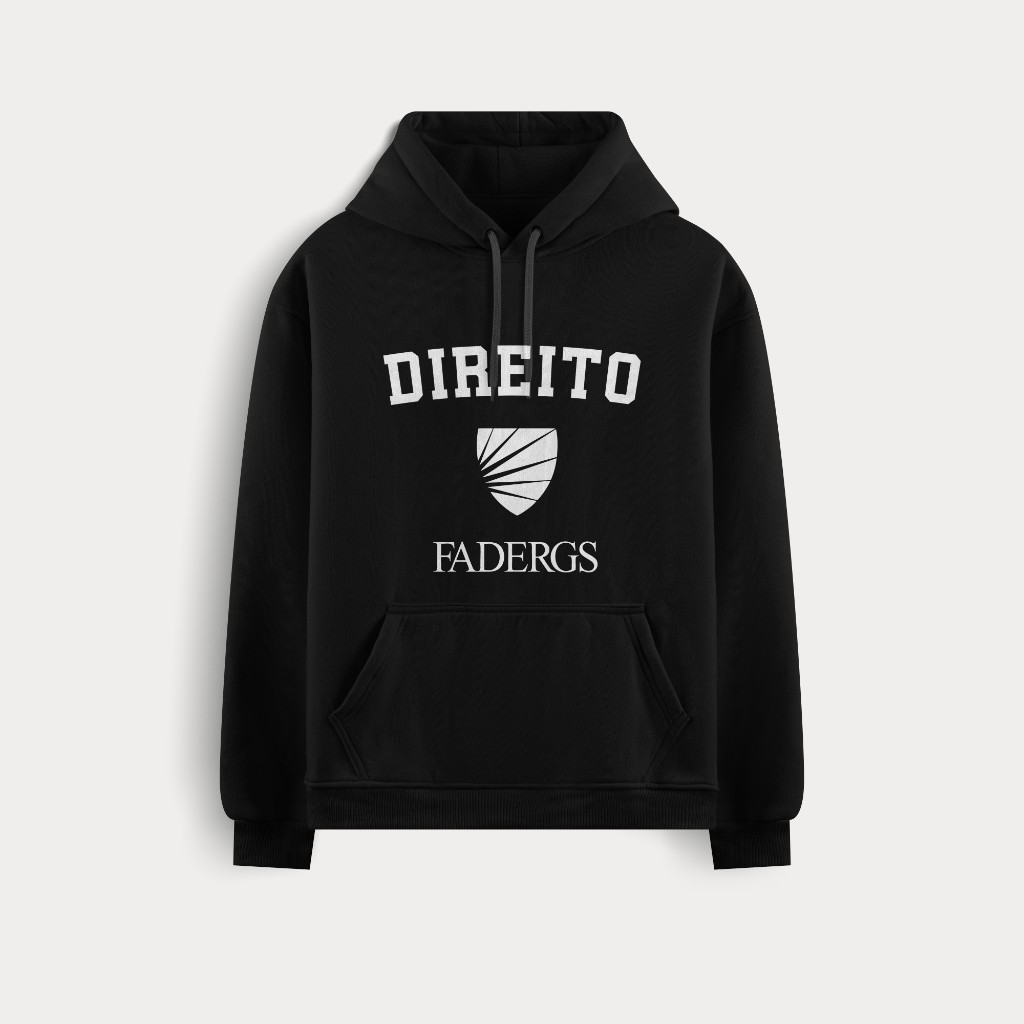 Moletom preto Direito FADERGS